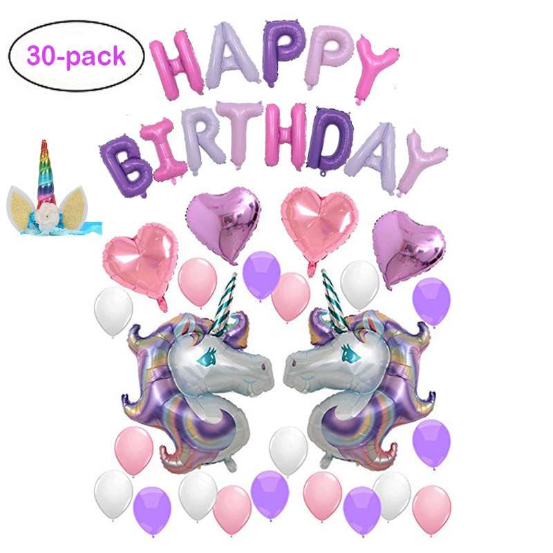 Acheter Licorne Ballons Violet Rose Latex Ballon Coeur Ballons En Aluminium Pour Enfants Joyeux Anniversaire Fete Decorations Fournitures Ensemble De 11 14 Du Ziyu168 Dhgate Com