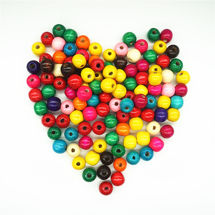 

6-20mm Wood Bead Mixed Color Wooden Round Beads Spacer Wood Beads Mixed Accessories Diy Multicolor Kids Handmade