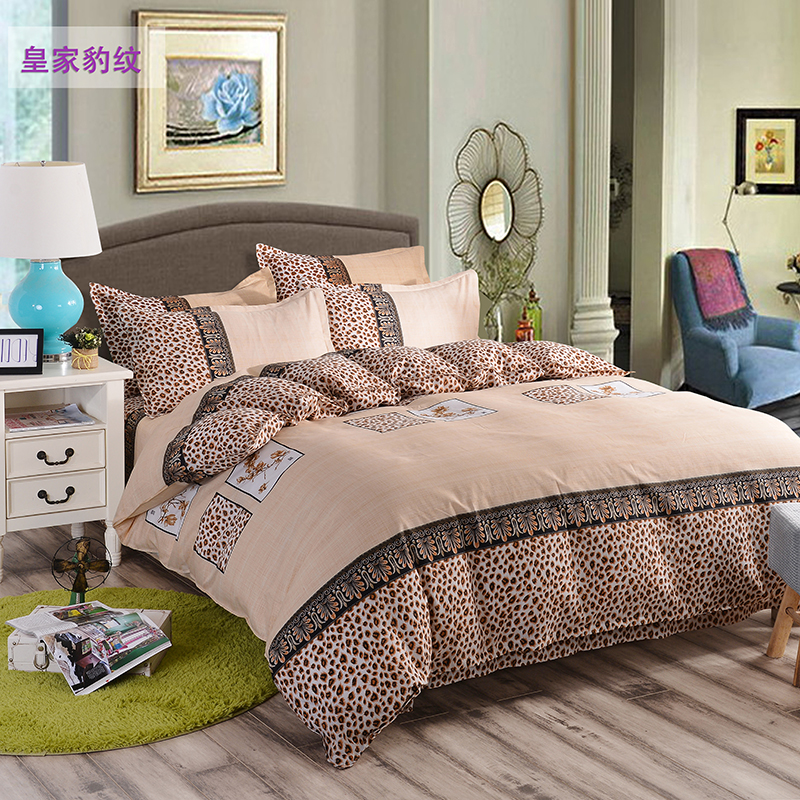 Vente linge de lit à rayures 4 pièces ensembles de literie housse de couette + drap de lit + taie d'oreiller double pleine reine roi taille drap