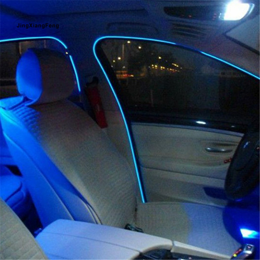 3M DIY Decoration Auto Car Interior LED EL Wire Rope Tube Neon Light Line With Controller For Show Wedding Party Decor-image-413309807