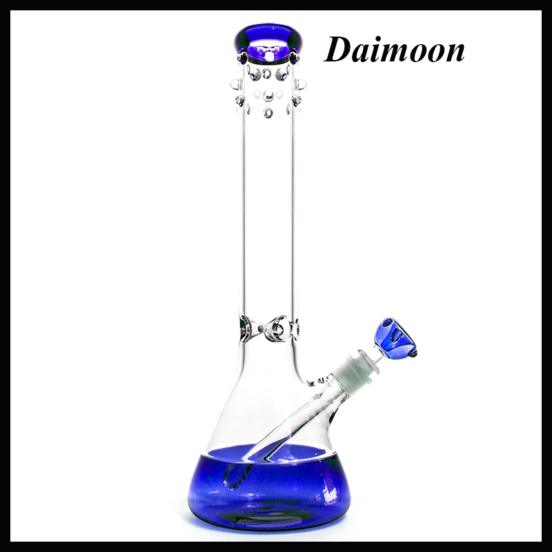 

16" grace hookahs bong blue color beaker base water pipe ice catcher 14-18mm downstem tall for glass