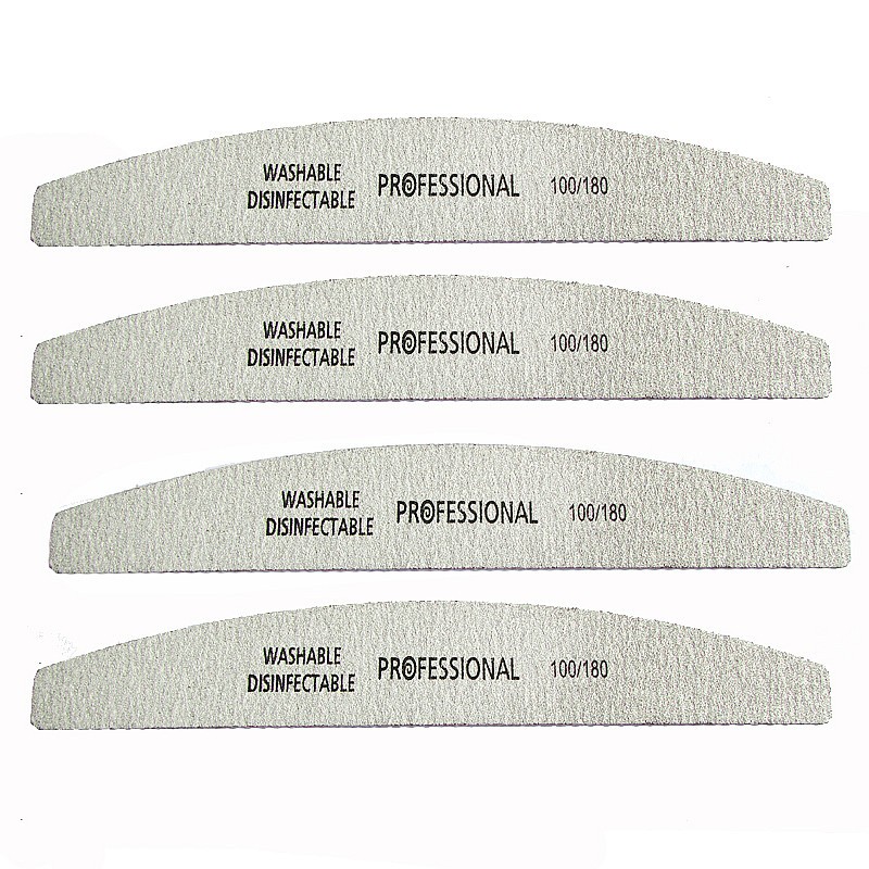 

5Pcs/Lot Nail File 100/180 Sanding Buffer Block Pedicure Manicure Buffing Polish Beauty Tools Professional Nail Files Grey Boat
