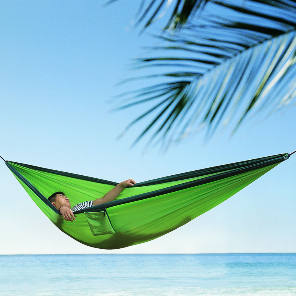

2 People Portable Parachute Hammock Camping Survival Garden knit Hunting Leisure Hamac Travel Double Person Hamak 5 Colors