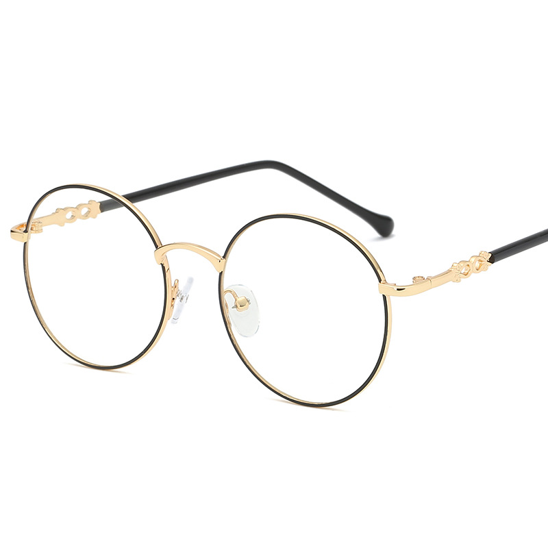 

2018 New Woman Glasses Optical Frames Metal Round Glasses Frame Clear lens Eyeware Black Sier Gold Eye Glass FML