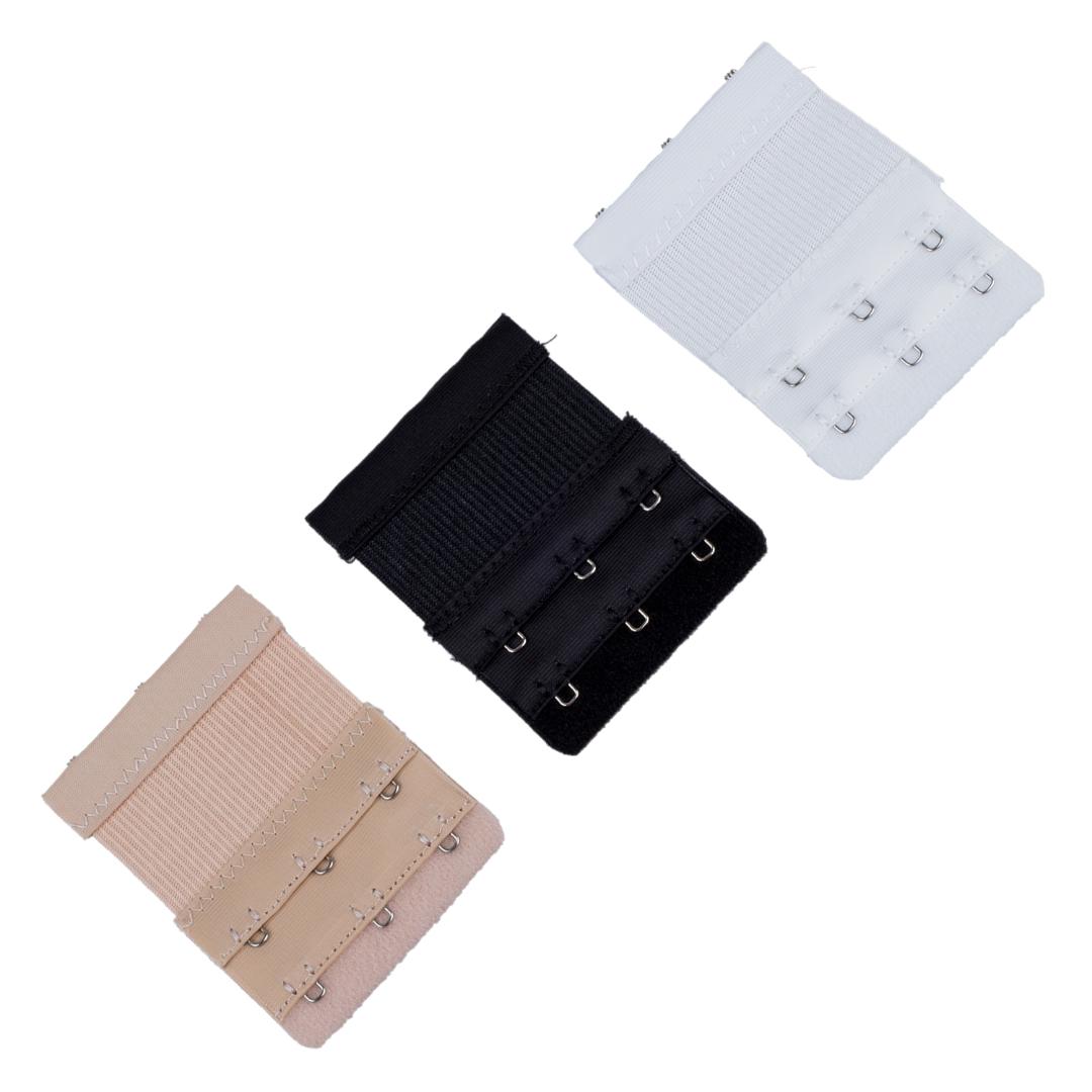 

3pcs Ladies Bra 2x3 Hooks Extension Strap Extender Soft Flexible Comfortable