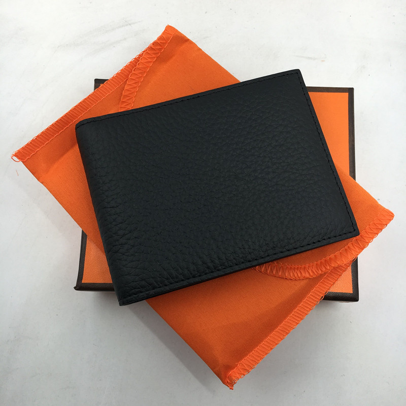 

Genuine Leather Credit Card Holder Wallet Classic Luxury Designer ID Card Case Purse for Travel Man 2018 New Fashion Money Bag 5 Colours, Orange