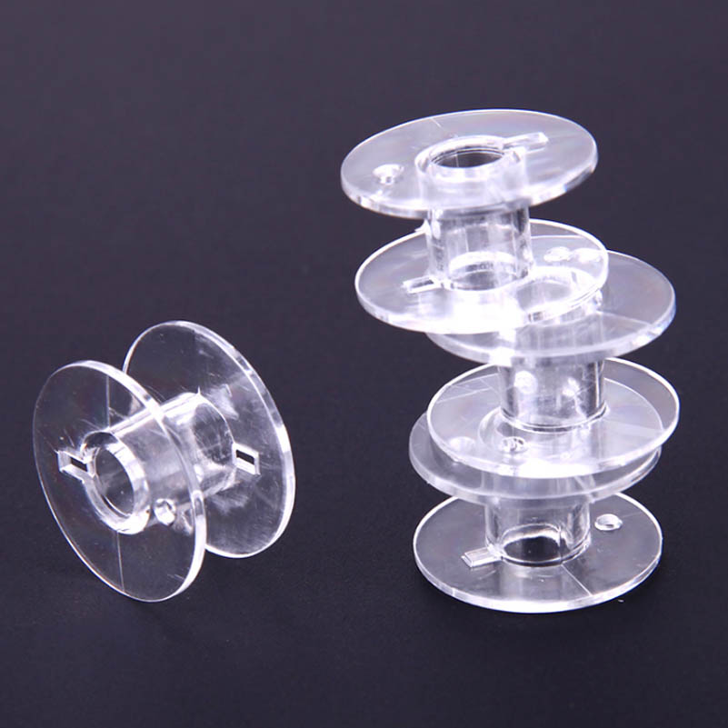 

Clear Empty Bobbins Plastic Spools for Sewing Machine Sewing Threads Empty Bobbins Home Sewing Accessories 100pcs/lot
