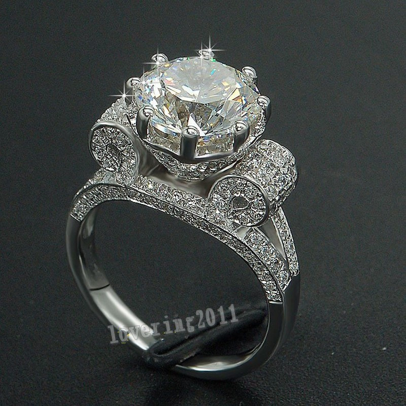 

choucong Luxury Eiffel Tower Women Men Jewelry ring 9mm 3ct Diamond 925 Sterling silver Engagement Wedding Band Ring Gift