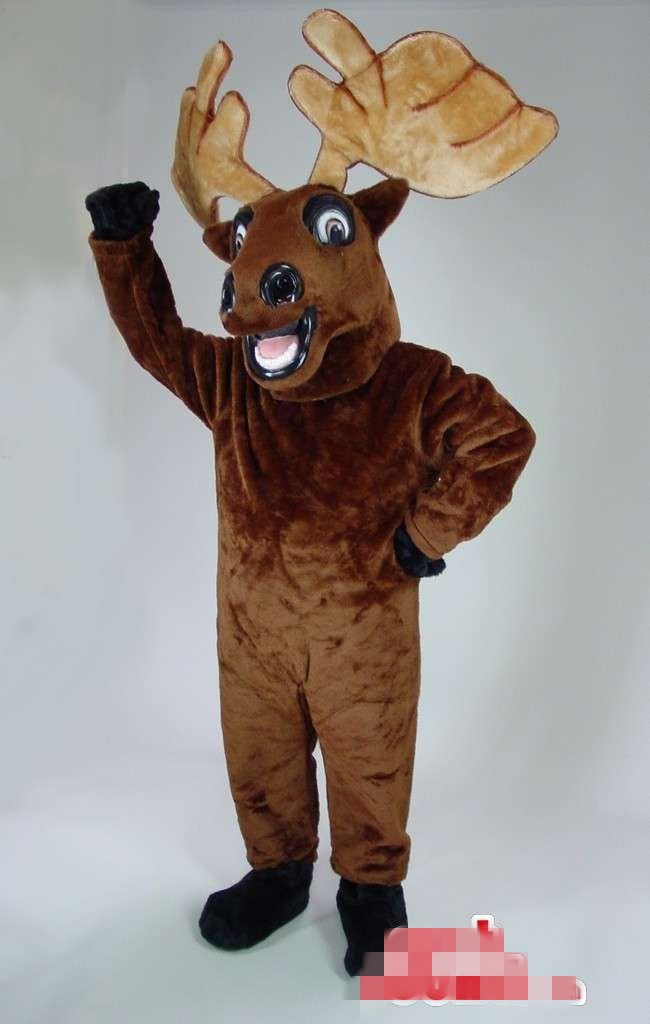 

Custom Newly designed Brown bighorn elk monster mascot costume Adult Size free shipping