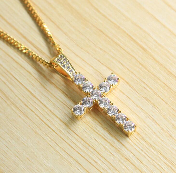 

Cross Pendant Diamond Necklace Street Wind Heavy Drill Full Diamond Alloy Big Finger Pendant Vertical Middle Finger Hip Hop Neckl