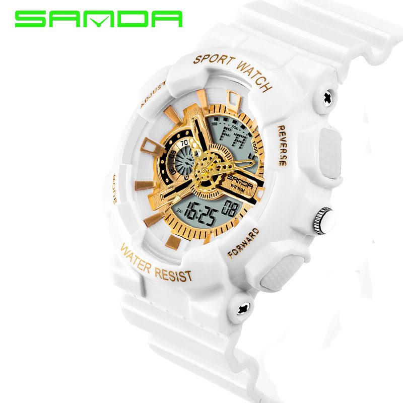 

2018 Rushed Mens Led Digital-watch New Brand Sanda Watches G Style Watch Waterproof Sport Military Shock For Men Relojes Hombre, Gold