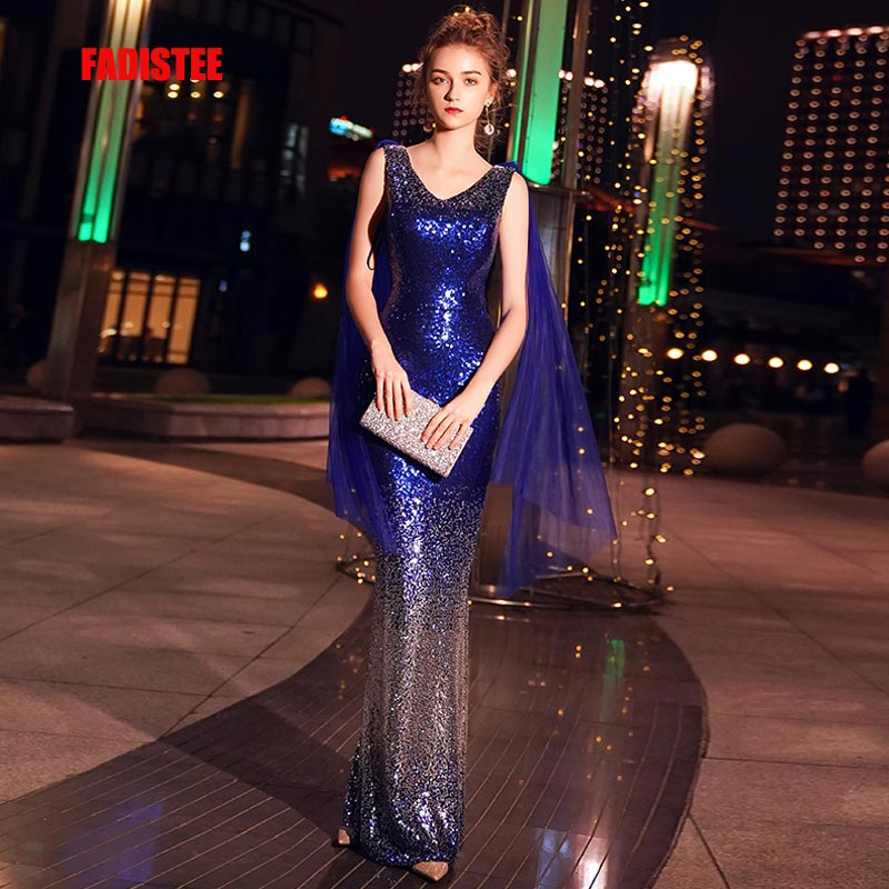 

FADISTEE New arrival evening elegant prom dresses Vestido de Festa gown Robe De Soiree sequin gradually changing color mermaid, Same as picture