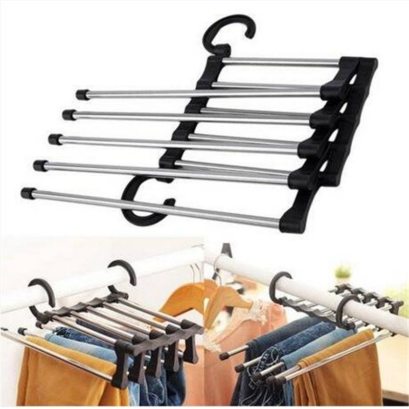 

Free shipping 1pc Closet Organizer Trouser Pants Ties Scarf Shawl Rack Hanger Space Saving Hooks & Rails Home Storage & Organization