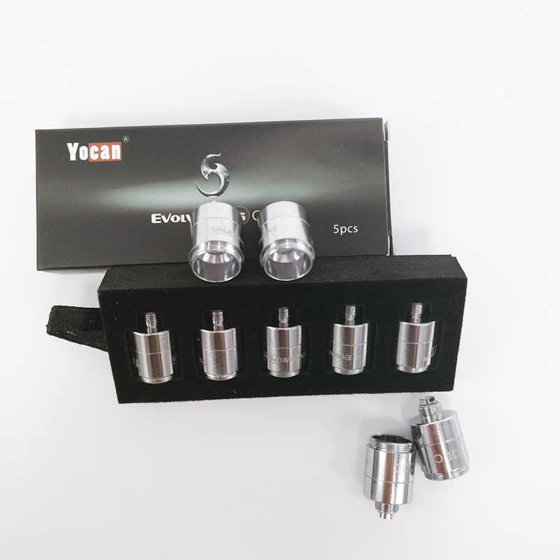 

Authentic Yocan Evolve Plus Replacement Coils Vapor Pen Starter Kit Quatz Dual Coil Ceramic Donut Coil Wax Vaporizer Dry Herb