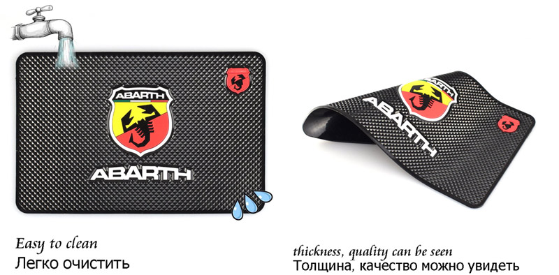 

Auto Car-Styling Anti-Slip Mat Case For Fiat Punto Abarth 500 124 Stilo Ducato Palio Badge Emblems Interior Accessories Car Styling