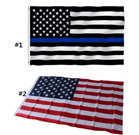 Star et à Rayures Mince Ligne Bleue Drapeau Américain police Hot hangnig Drapeaux 6 L