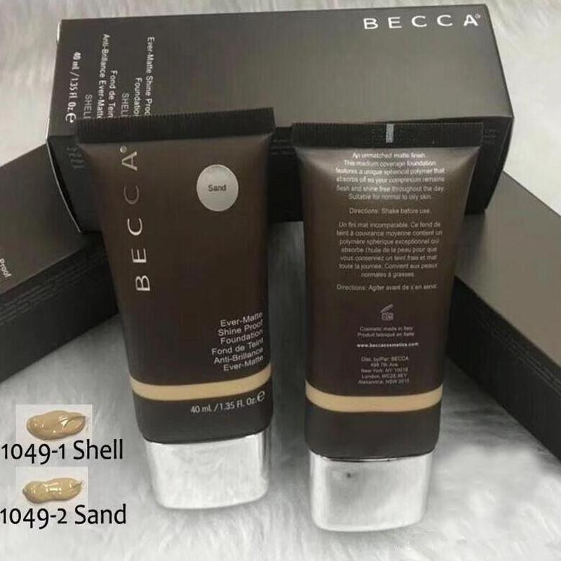 

In Stock!!! Makeup Becca Foundation Ever Matte Shine Proof Foundation Sand and Shell BB Cream dropshipping, Mixed color