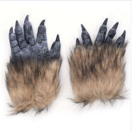 

Horror Latex Animal Wolf Claw Glove Dress Costumes Cosplay Halloween Carnival Bar Props Party Masks
