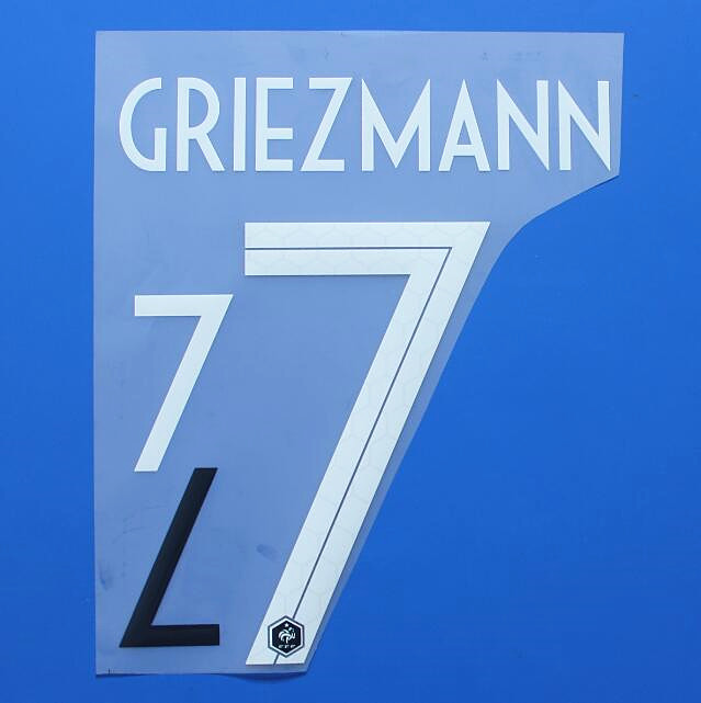 

2018 WORLD CUP Frence National team GRIEZMANN soccer Nameset Customize Name A-Z Number 0-9 Print Football Player font nameset patch