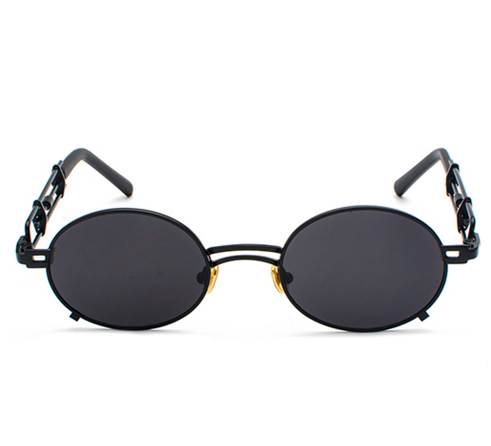

Peekaboo retro steampunk sunglasses men round vintage summer metal frame black oval sun glasses for women red male gift
