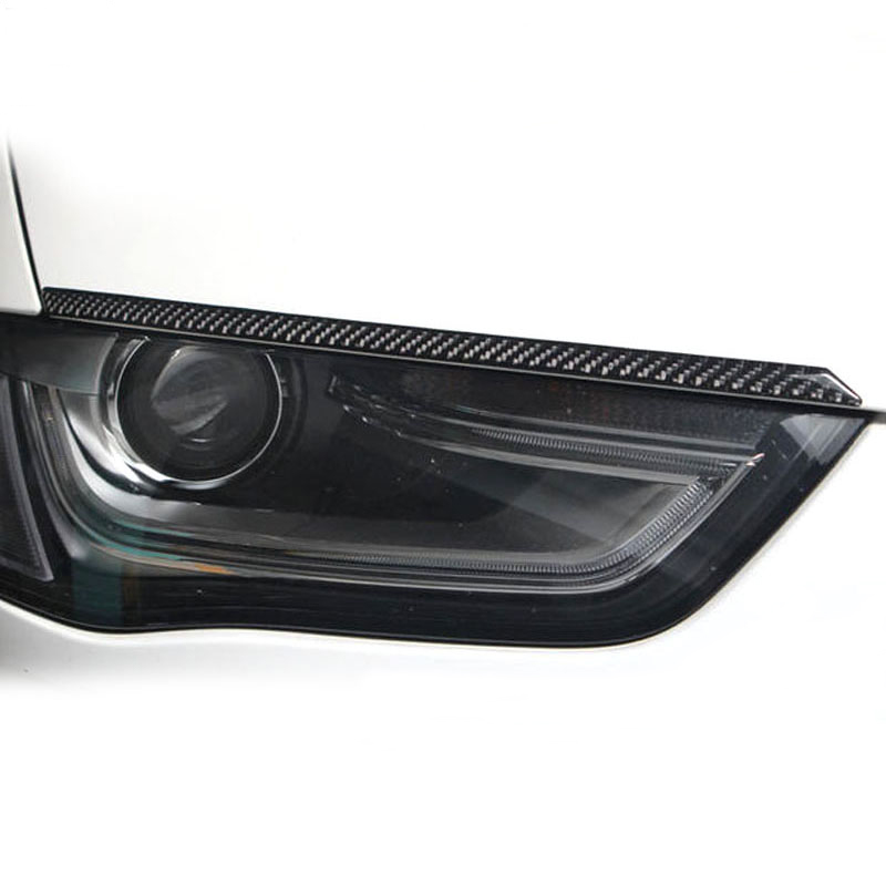 

Carbon Fiber Headlights Eyebrows Eyelids Car-styling Stickers for Audi A4 A5 Front Headlamp Eyebrows 2009-2016 Auto accessories