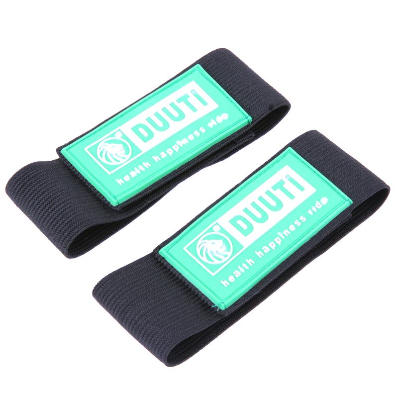 2pcs bike reflective ankle leg tape band cycling trousers pant clips strap JL