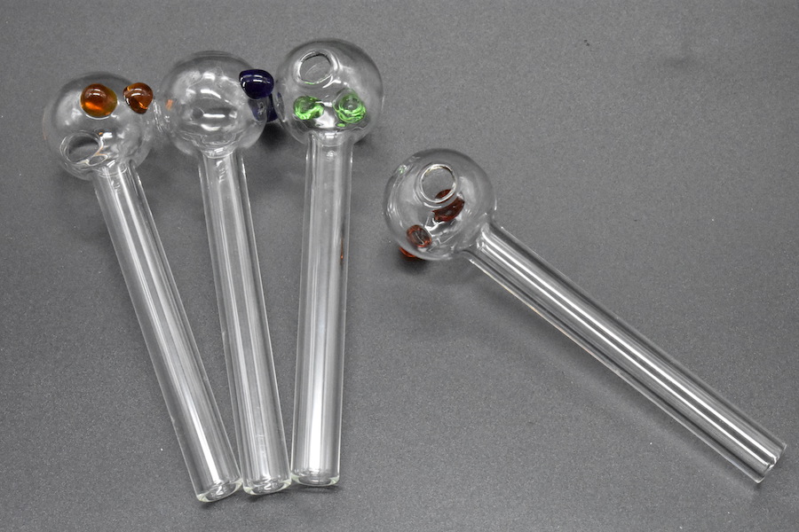 12cm colorful thickness 2mm Pyrex glass tube oil pipe tobacco steamrollers Pipes with Different Colored Balancer Water oil Pipe Smoking-image-414027291