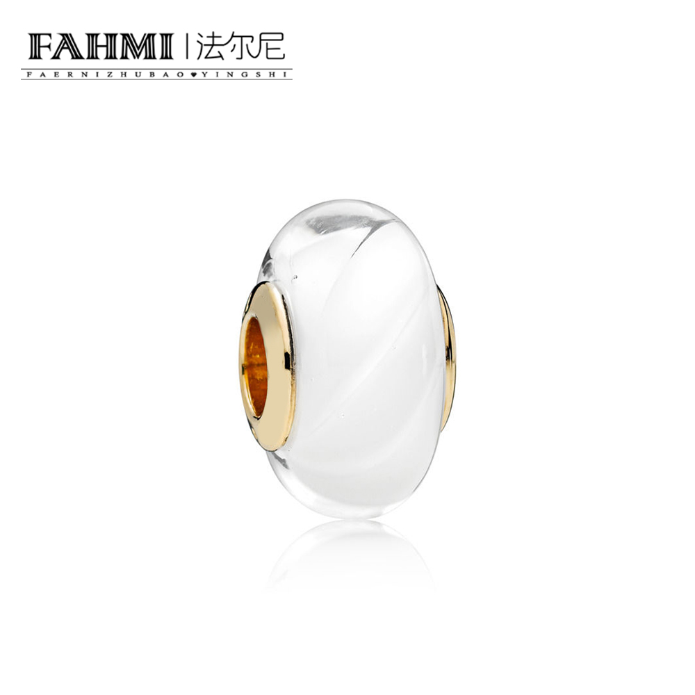 

FAHMI 100% 925 Sterling Silver 1:1 Original Glass Beads 767160 Authentic Temperament Fashion Glamour Retro Wedding Women Jewelry, Black