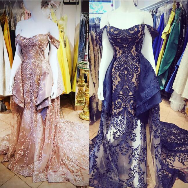 

Evening dress Yousef aljasmi Kim kardashian Slash Neck O-Neck Appliqued Lace Mermaid Almoda gianninaazar ZuhLair murad, Same with picture