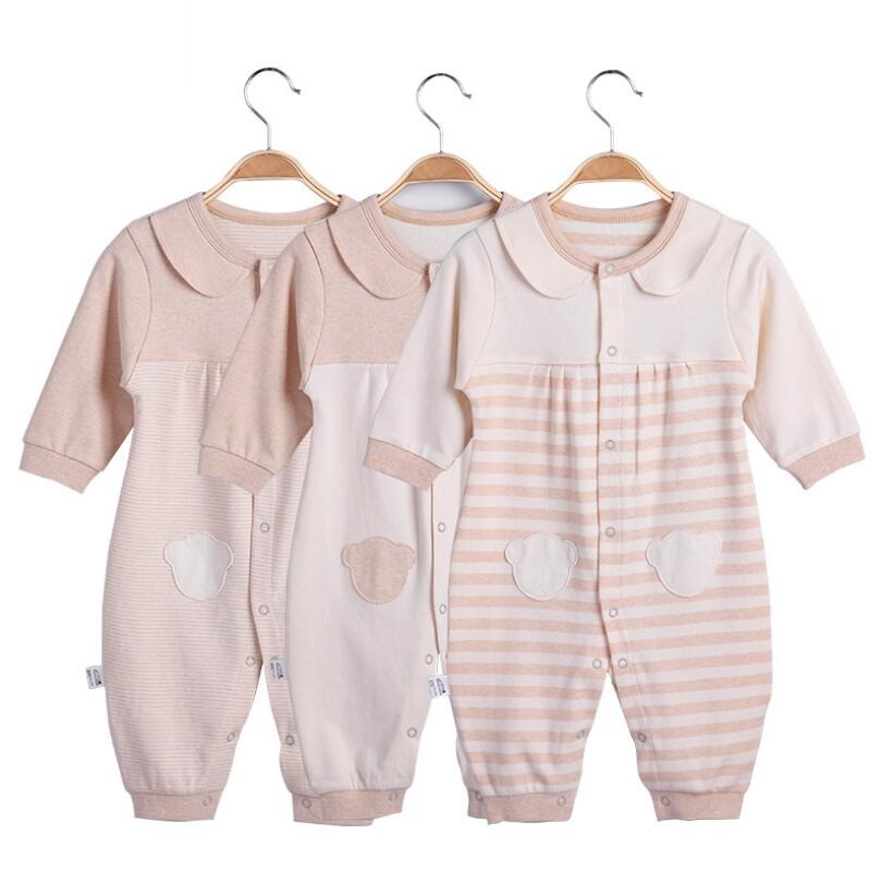 

Baby Fashion Newborn Baby Girl Boys Long-Sleeve Bear Printed Spring Autumn Infant Jumpsuit Body Rompers Outfits Clothes, As pictures