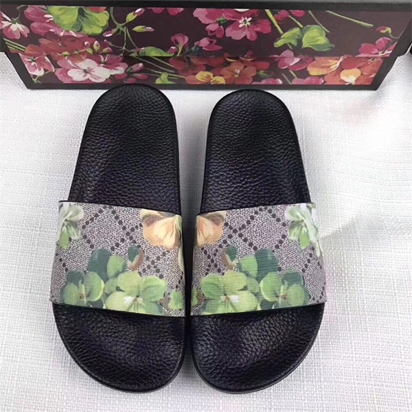 

brand fashion luxury designer slippers men and women Designer flower printed beach flip flops slipper best quality Fashion slide sandals w3, Color13