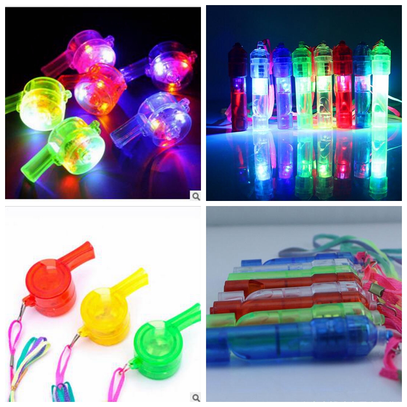 Party Rave Fest Whistle Plastic With Lanyard Bulk Multiple Colours Available