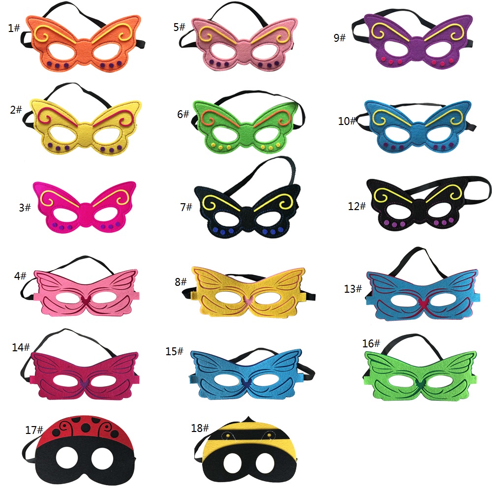 

8 style Kids insect Mask butterfly bee ladybug mask for boys and girls Halloween Christmas costumes masquerade masks party favors gifts, Random mix style