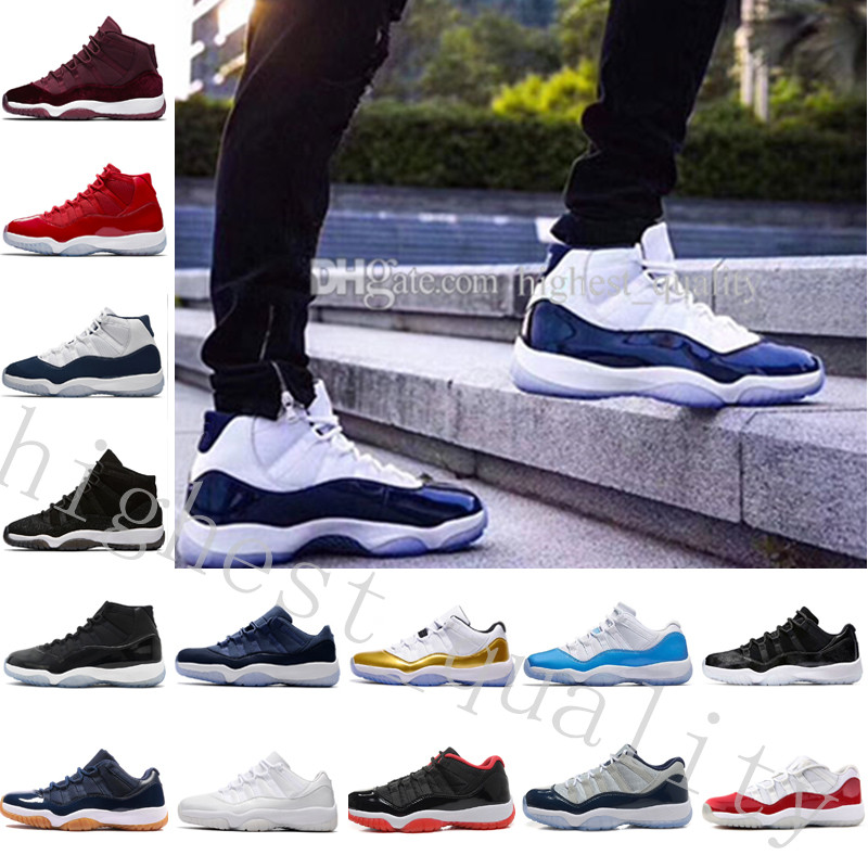 

Wholesale 2018 New 11 XI Gym Red 72-10 Midnight Navy Chocolates men basketball shoes mens 11s sneakers Top quality cheap US 5.5-13 Eur 36-47, #14 high 72-10