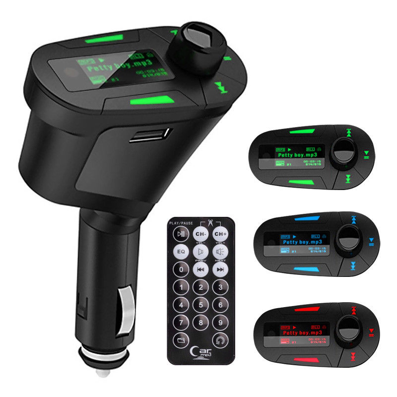 

Radio MP3 Player USB AUX Car Kit MP3 Music Player Wireless FM Transmitter Modula, Black