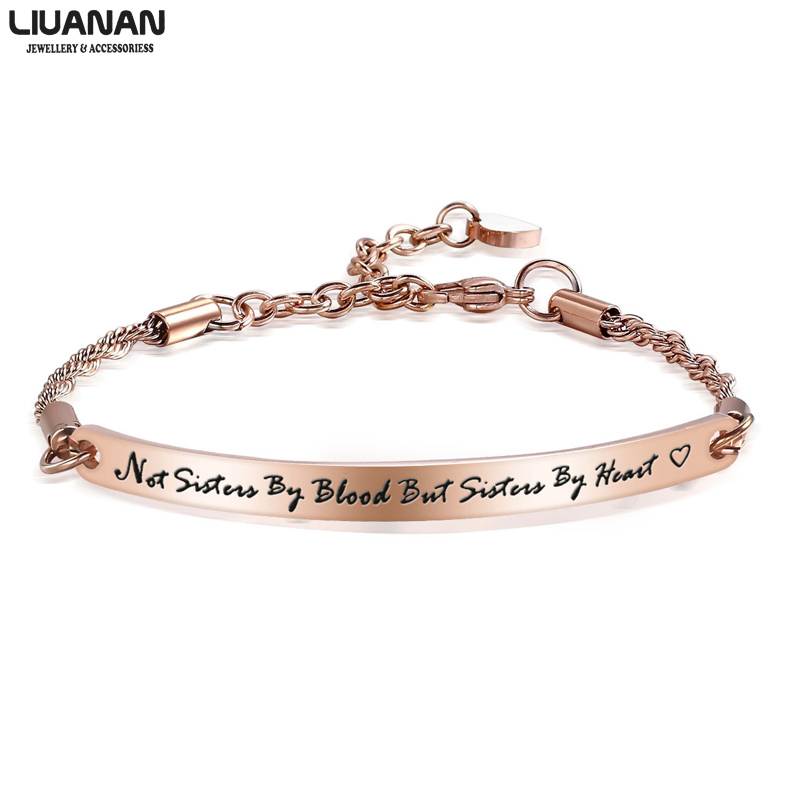 ragazza non sorelle di sangue ma sorelle di cuore Stainless Steel Heart Family Friend Gifts Sister portachiavi per da donna