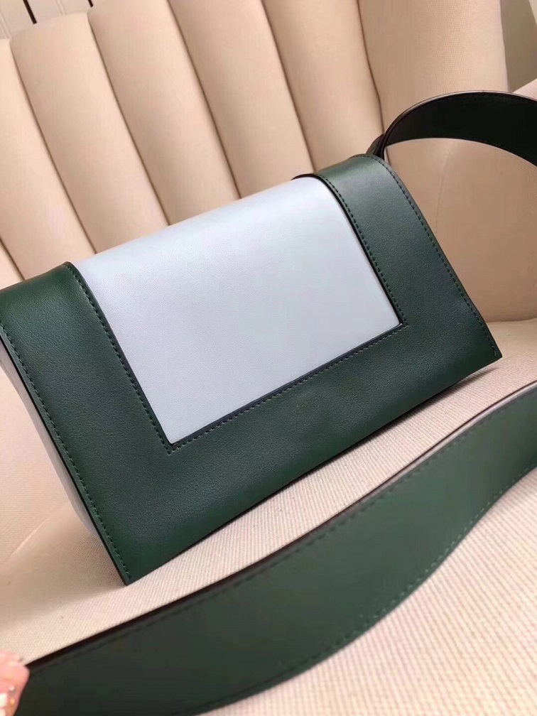 

free shipping with box new arrival women shoulder bag leather purse bag shoulder 24cm bag female vintage crossbody bags, Sky blue