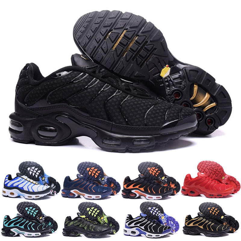 

2018 New Design Top Quality TN Mens shOes Breathable Mesh Chaussures Homme Tn REqUin Noir Casual Running ShOes Size 7-12, Color 4