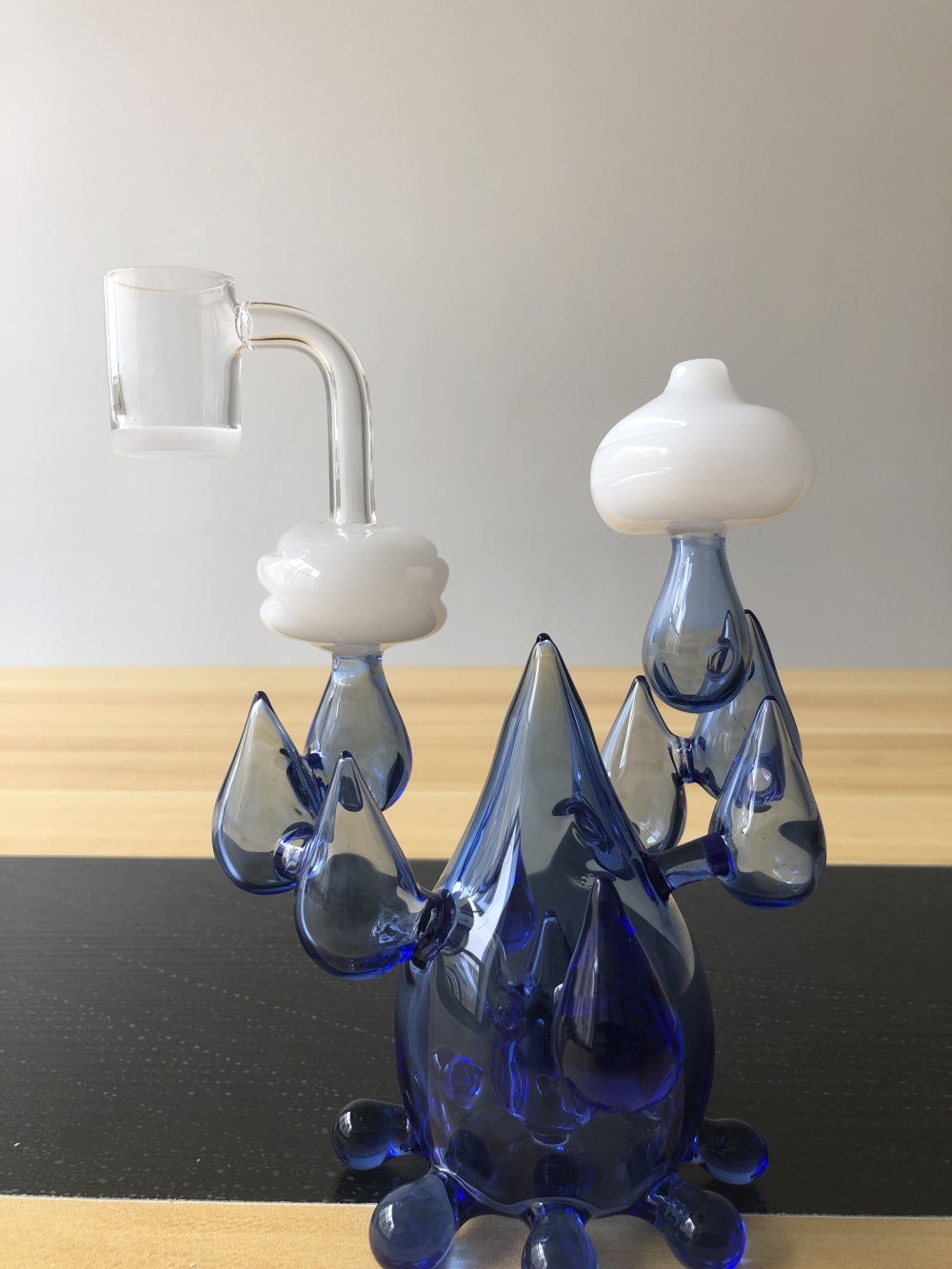 

new 7inch tall Glass smoke pipe Glass bong straight bottom niceRecy0cler Bong glass handicraft bowl quartz banger free-shipping