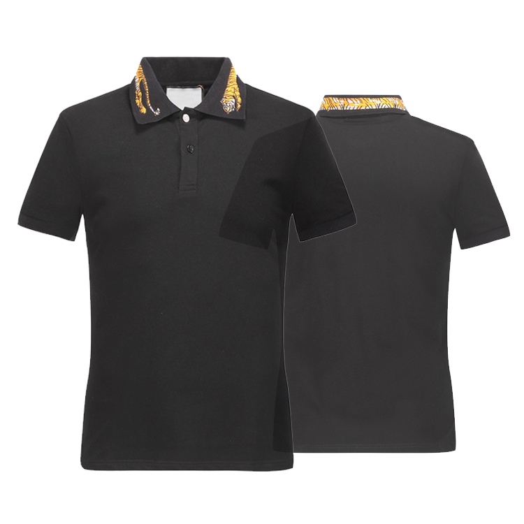 

Top quality Summer Cotton T-Shirts tee tiger embroidery streets Luxury black white 16507, White;black