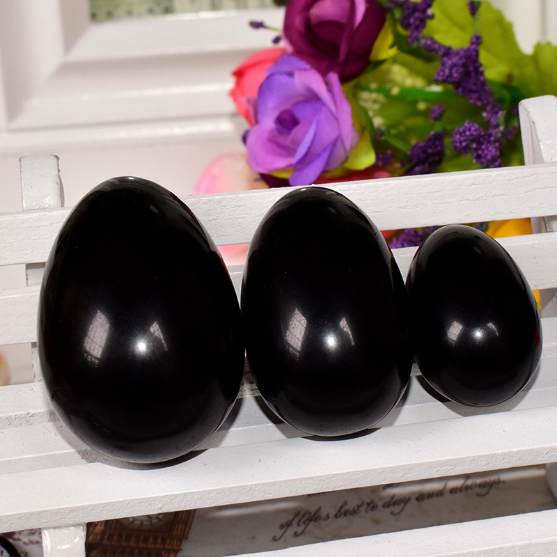 Egg Black Obsidian Ball for Women Exercise Pelvic Floor Vaginal Muscle Exerciser Jade Eggs Massage Balls Gift-image-410993251