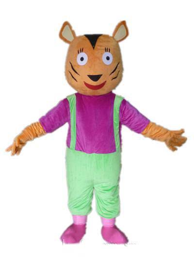 

2018 High quality hot good Ventilation leopard panther mascot costume with a purple shirt for adult to wear, Same as photo