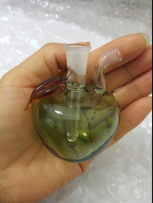 

Apple color glass hookah Wholesale Glass bongs Oil Burner Glass Water Pipes Oil Rigs Smoking, Oil