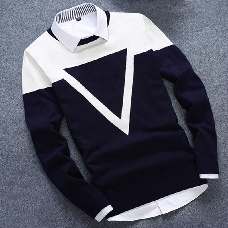 Nouveau Design 3 Colos Mode Homme Chandail Hommes Casual Coton Automne Automne Hommes Chandails Garder Au Chaud Hiver Pull Homme S917