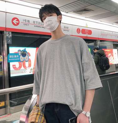 

Summer Korean Style Men's Fashion Trend Cotton Clothes Short Sleeves Loose Casual White/Black/Gray All-match T-Shirts M-XL