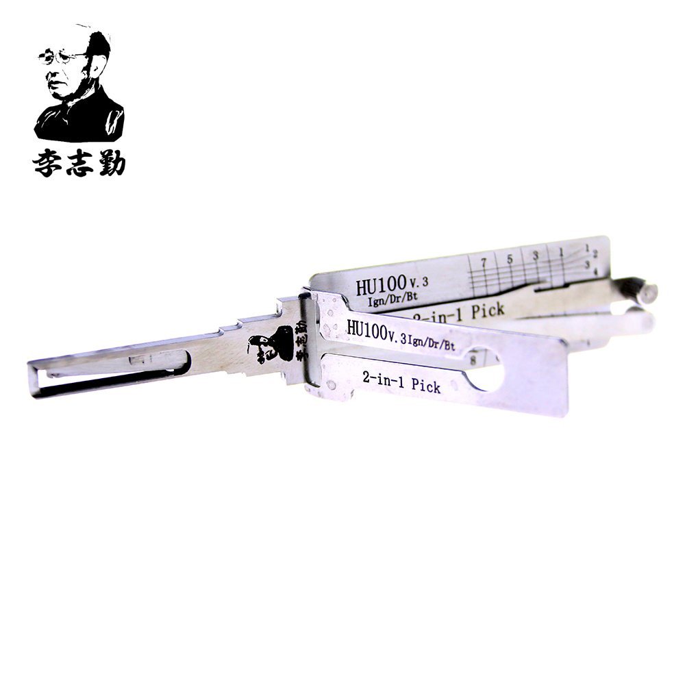 

Original LISHI 2 In 1 HU100 3-IN-1 Lock pick for ignition lock, door lock, and decoder, genuine used for Buick Regal, the new LaCrosse,