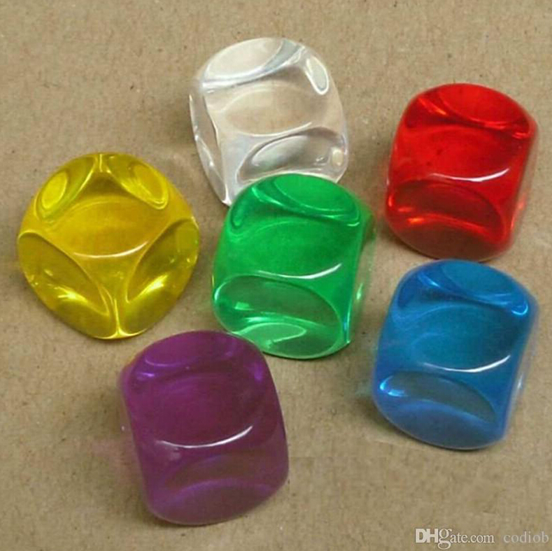 

16mm Crystal Blank Dices Kids Party Games Clear Engraving Blank Boson Transparent DIY Dices Family Game Good Price High Quality #B39