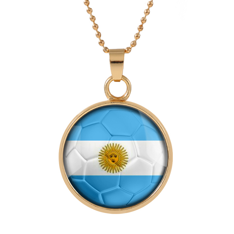 

Pendant Necklaces Three-dimensional 2022 Argentina Necklace Colorful Glass Cabochon Dome Jewelry Selling Customed