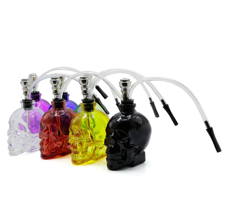 

New Glass Monochromatic Skull Glass Bottle Pipe