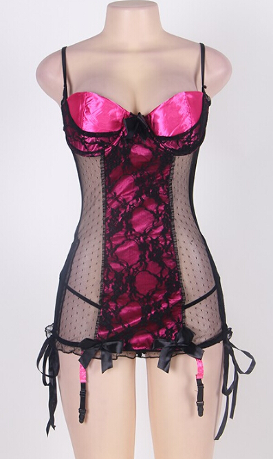 NOUVELLE ARRIVÉE Grande remise rouge grande taille femmes lingerie robe nouveau style sexy robe de nuit sans bretelles vente chaude dame lenceria